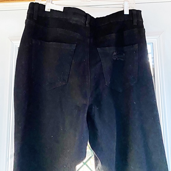 🆕 WAX JEANS - Black Distressed Straight Leg - Picture 4 of 7